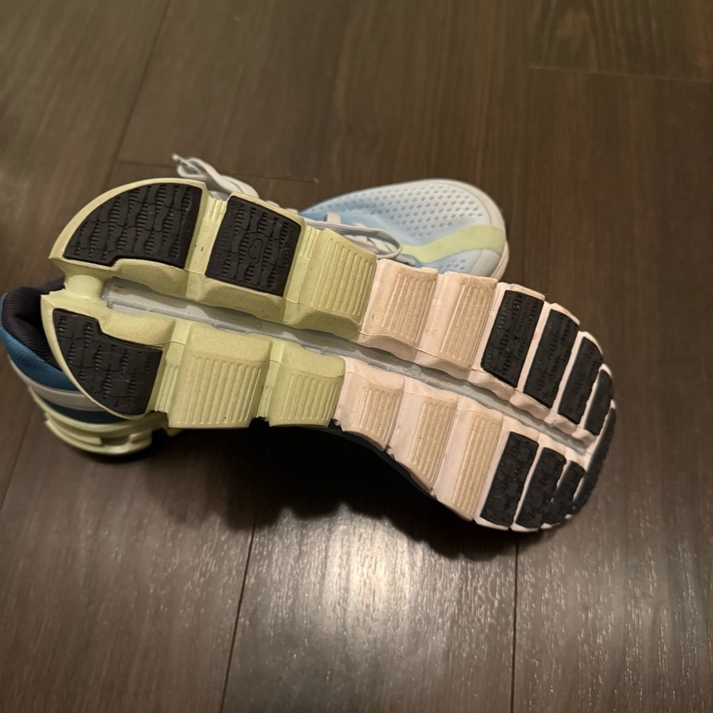 On Cloud Running Shoes - Cloudflow - Women's Size 6 (Light Blue/Yellow) - Picture 4 of 5